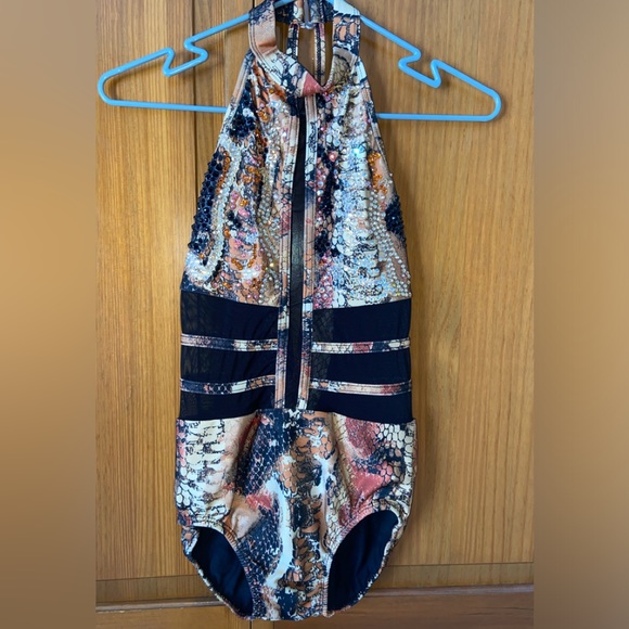 LA Dance Designs Mia Leo  Animal Print embellished with Rhinestones - Picture 7 of 17